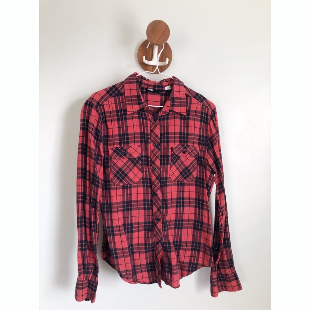 BDG Flannel Button Up Shirt- Size Medium